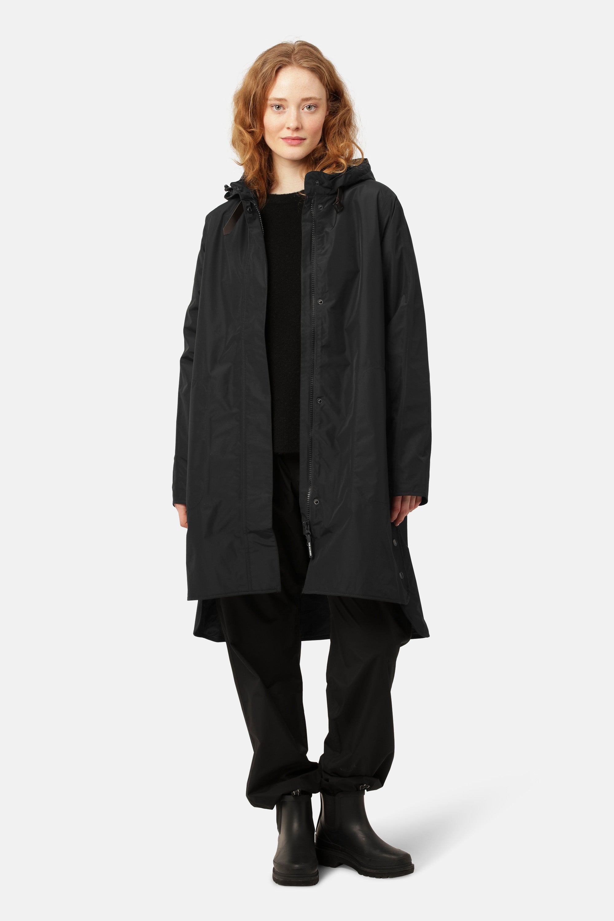 Ilse Jacobsen Hornbæk Rain Long Raincoat Winter coat 001 Black